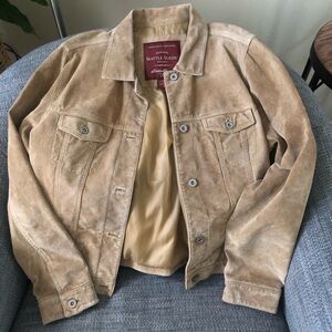 Eddie Bauer Vintage Seattle Suede Tan Jacket Sz M